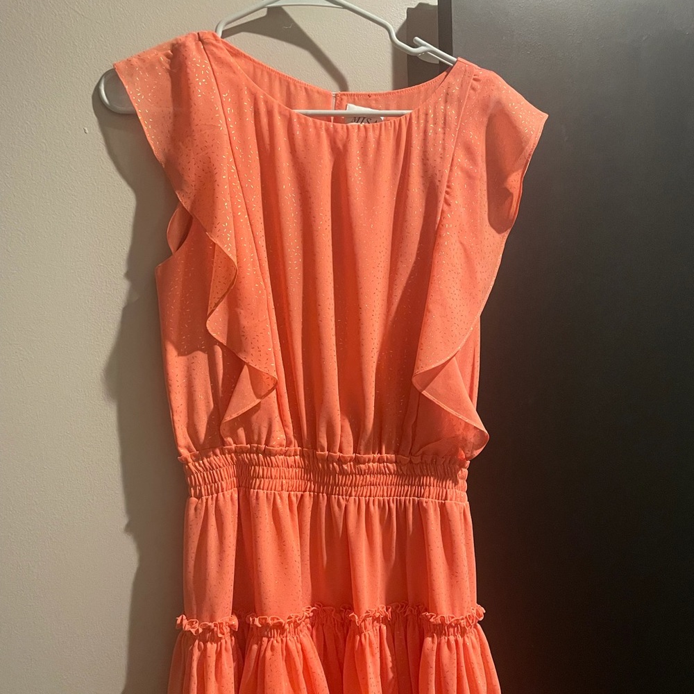 MISA orange dress